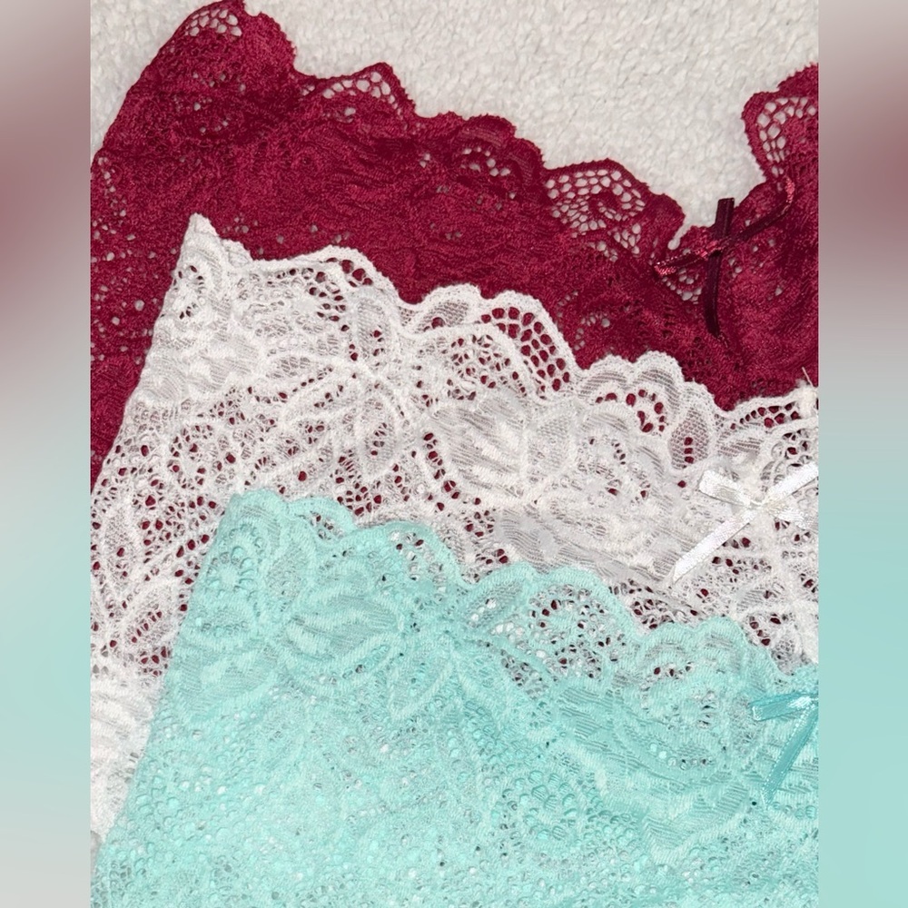 Pack 4 Panties Floral Lace Size L Sexy Hipster Multicolor New - Picture 9 of 11